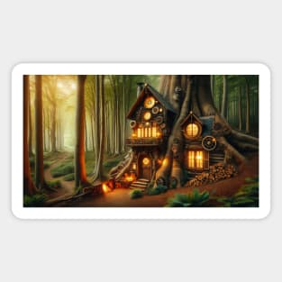 Witch's Enchanted Treehouse Magnet